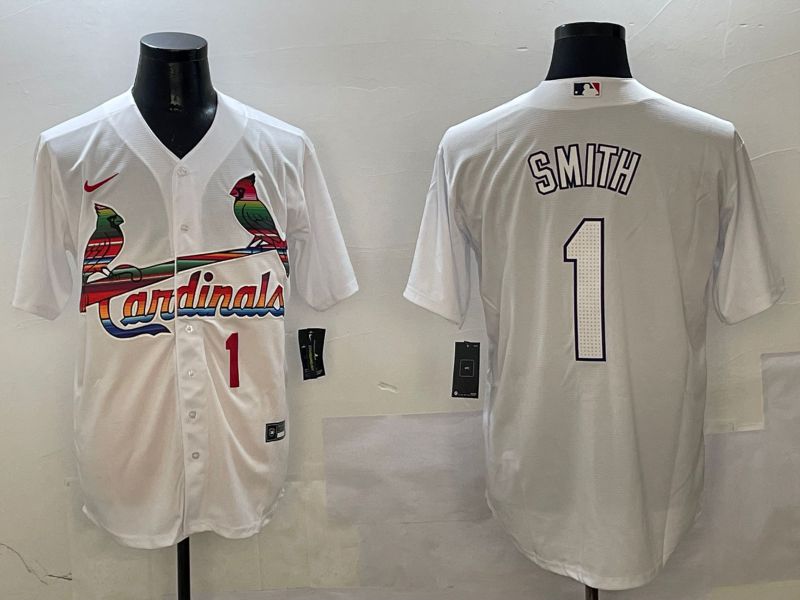 Men St.Louis Cardinals #1 Smith White Game Mexico 2025 Nike MLB Jersey style 2->st.louis cardinals->MLB Jersey